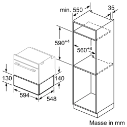 Bosch BIC630NS1 Serie | 8 Einbau Wärmeschublade 14 cm