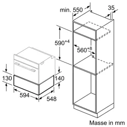 Bosch -BIC630NS1 Serie | 8 Einbau Wärmeschublade 14 cm