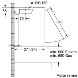 Bosch DEM63AC00 Serie | 2 Zwischenbauhaube 60 cm Silber