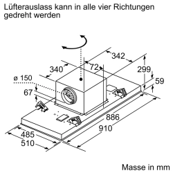 Bosch -DRC99PS20 Serie | 8 Deckenlüfter 90 cm Weiss-
