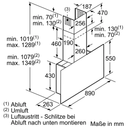 Bosch -DWF97RV60 Serie | 8 Wandesse 90 cm Klarglas schwarz