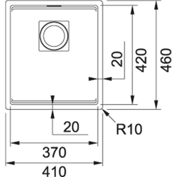 Franke Farbspülen und -becken -KUBUS 2 KNG 110-37-