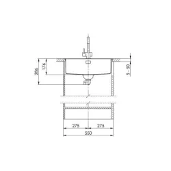 Suter Daneo DAN 50IF/A Flächenbündige-Spüle / Flachrand-Spüle