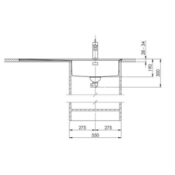 Suter Daneo DAN 110-50IF/A Flächenbündige-Spüle /