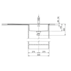 Suter Daneo DAN 110-50IF/A Flächenbündige-Spüle /