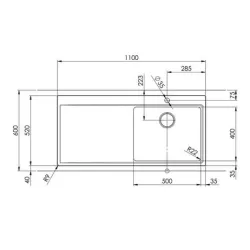Suter Daneo DAN 110-50IF/A Flächenbündige-Spüle /