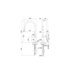 Gessi 40.002.108 Küchenarmaturen Stelo Auszugsbrause 