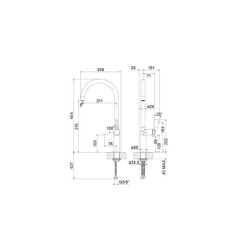 Gessi 40.002.104 Küchenarmaturen Stelo Schwenkauslauf 