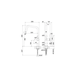 Gessi 40.002.109 Küchenarmaturen Stelo Schwenkauslauf 