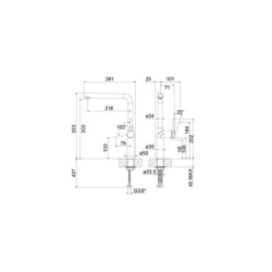 Gessi 40.002.114 Küchenarmaturen Stelo Schwenkauslauf 