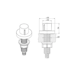 Suter Armaturen und Seifenspender Drehknopf