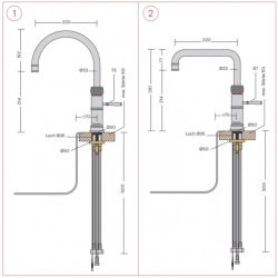 Quooker -Classic Fusion Square-Quooker Variante: pro3, combi+