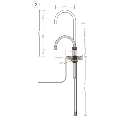 Quooker -Nordic Round Twintaps-Quooker Variante: pro3, combi+