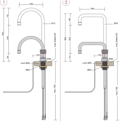 Quooker -Nordic Square single tap-Quooker Variante: pro3