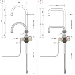 Quooker -Nordic Square single tap-Quooker Variante: pro3