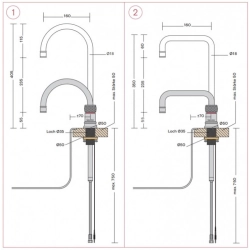 Quooker -Classic Nordic Round single tap-Quooker Variante: