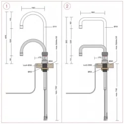 Quooker Classic Nordic Round single tap Robinetterie -