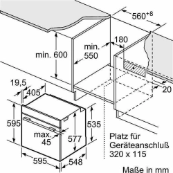 Bosch -HBG676EB6 Serie | 8 Einbau-Backofen Schwarz-