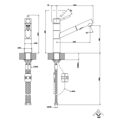 Gessi 50305-031-149 Einhebelmischer mit Schwenkarm und