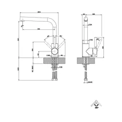 Gessi 17155 031 Einhebelmischer 