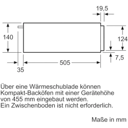 Bosch BIC510NB0 Serie | 6 Einbau Wärmeschublade 14 cm Schwarz