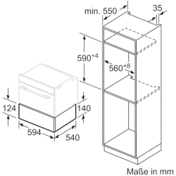 Bosch BIC510NB0 Serie | 6 Einbau Wärmeschublade 14 cm Schwarz
