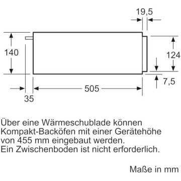 Bosch-BIC510NS0 Serie | 6 Einbau Wärmeschublade 14 cm Edelstahl-