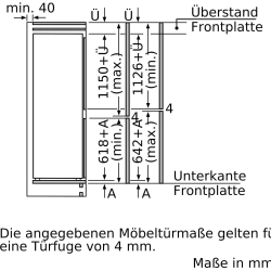 Siemens -KI87SADD0 iQ500 Einbaukühlgefrierkombination-Bandung