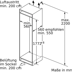Siemens KI86SADE0H iQ500 Einbau-Kühl-Gefrier-Kombination mit