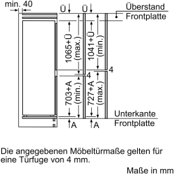Siemens KI86SADE0H iQ500 Einbau-Kühl-Gefrier-Kombination mit