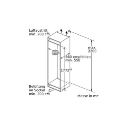 Siemens -KI87SADE0H iQ500 Einbau-Kühl-Gefrier-Kombination mit