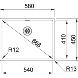 Franke Spülen und Becken -Box BXX 210/110-54-