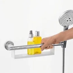 Hansgrohe 26328400 Unica Comfort Haltegriff mit Ablage und