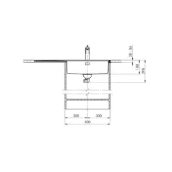 Suter Becken -Suter Daneo DAN 100-55IF Flächenbündige-Spüle /