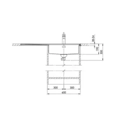 Suter Becken -Suter Daneo DAN 110-55IF Flächenbündige-Spüle /
