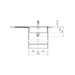 Suter Becken -Suter Daneo DAN 100-55IF/A Flächenbündige-Spüle /