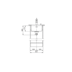Suter Becken Vantis V 34U Unterbau-Becken 40 cm: