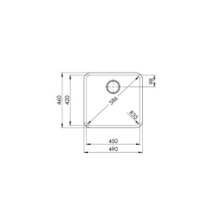 Suter Becken Vantis V 45U Unterbau-Becken 50 cm: