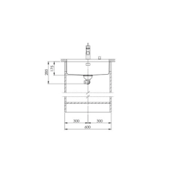 Suter Becken Vantis V 55U Unterbau-Becken 60 cm: Material -