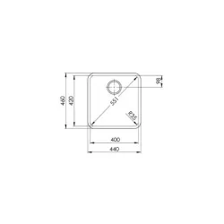 Suter Becken -10.103.958 Vantis VX 40U Varix Unterbau-Becken 45