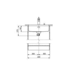 Suter Becken -Suter Vantis VX 55U Varix Unterbau-Becken-