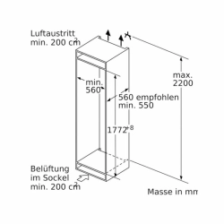 Bosch KIS87ADE0H Einbau Kühl- und Gefrierkombination