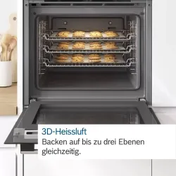 Bosch Serie | 6 Einbau-Backofen 60 x 60 cm Schwarz HBA578BB0