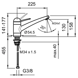 Laufen -Milor HF503415100000-