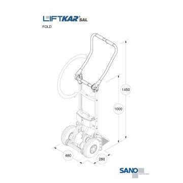 Sano-Liftkar SAL 140 FOLD-Schaufel: standartschaufel 275x236x7