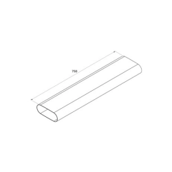 EFS750, BORA Ecotube Flachkanal mit Steg 750 mm 