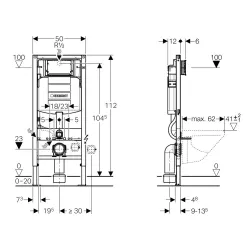 Geberit Geberit Duofix Wand-WC-Montageelement, H: 112 cm
