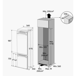Samsung BRB26715DWW/WS Einbau-Kühl-& Gefrierkombination