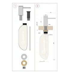 Quooker -Nordic Seifenspender-Farbe: verchromt glänzend