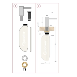 Quooker-Nordic Seifenspender-Couleur: chromé brillant